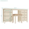 GRADE A1 - Emery Cream Wooden Effect Dressing Table with Drawers &amp; Cupboard