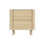 GRADE A2 - Light Wood Mid Century 2 Drawer Bedside Table  - Emile Sustainable Furniture