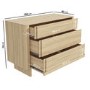Light Wood Mid Century Chest of 3 Drawers - Emile Sustainable Furniture