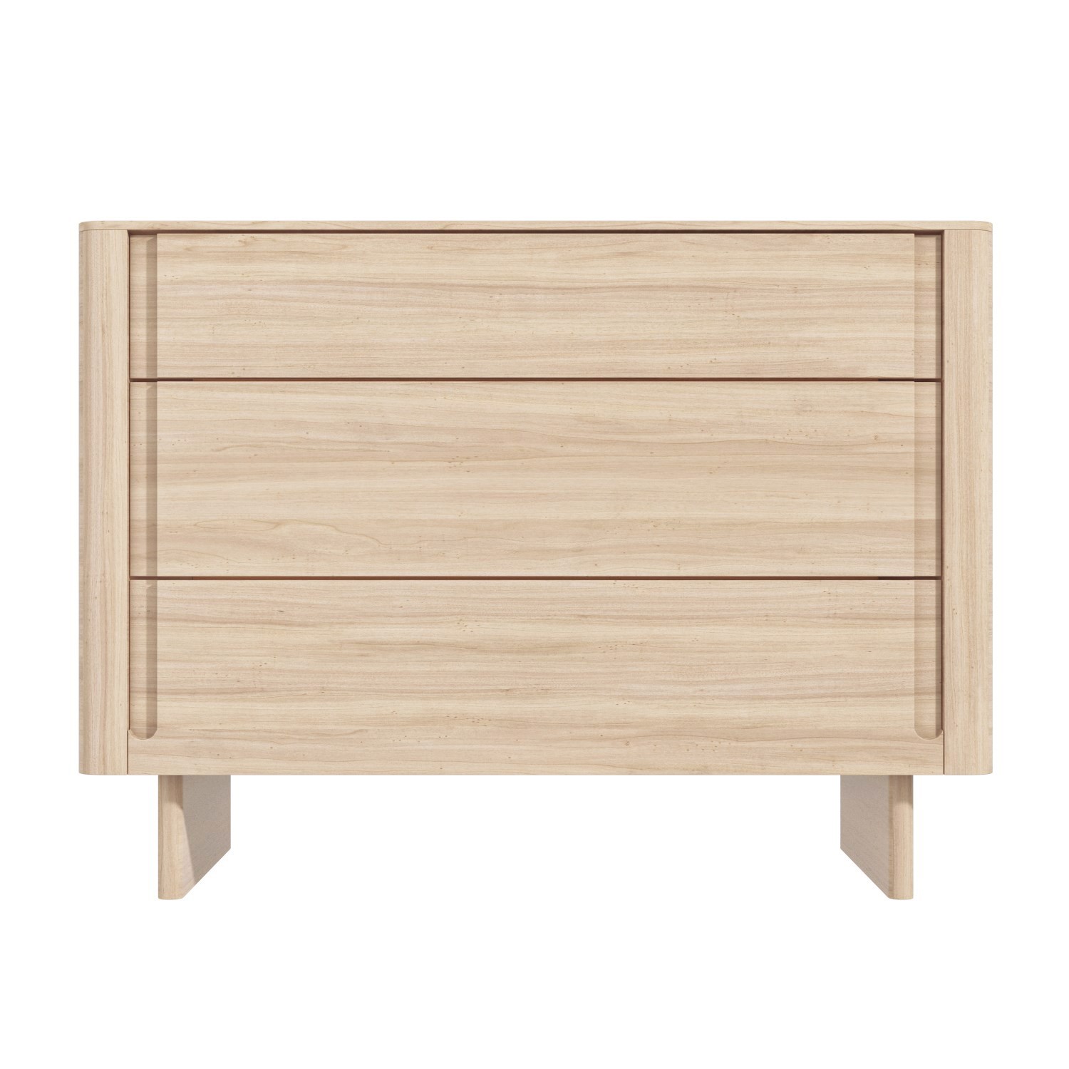 Light Wood Mid Century Chest of 3 Drawers Emile Sustainable Furniture