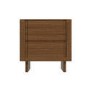 Dark Wood Mid Century 2 Drawer Bedside Table - Emile Sustainable Furniture