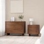 Dark Wood Mid Century Chest of 3 Drawers - Emile Sustainable Furniture