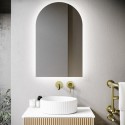EMPIRE500 Arched Backlit Heated Bathroom Mirror with Lights 500 x 800mm – Empire