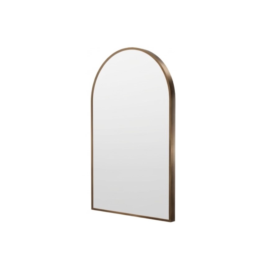 Arched Bronze Backlit Heated Bathroom Mirror with Lights 500 x 800mm - Empire
