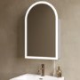 Single Door Chrome Bathroom Mirror Cabinet with Lights, Demister & Shaver Socket 500 x 800mm - Empire