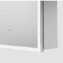 Single Door Chrome Bathroom Mirror Cabinet with Lights, Demister & Shaver Socket 500 x 800mm - Empire