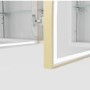 Triple Door Brass Bathroom Mirror Cabinet with Lights, Demister & Shaver Socket 1200 x 690mm - Empire