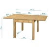 GRADE A2 - Emerson Extendable Solid Wood Drop Leaf Dining Table - Seats 4-6