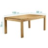 GRADE A1 - Emerson Solid Pine Wooden Rectangle Dining Table - 4 Seater
