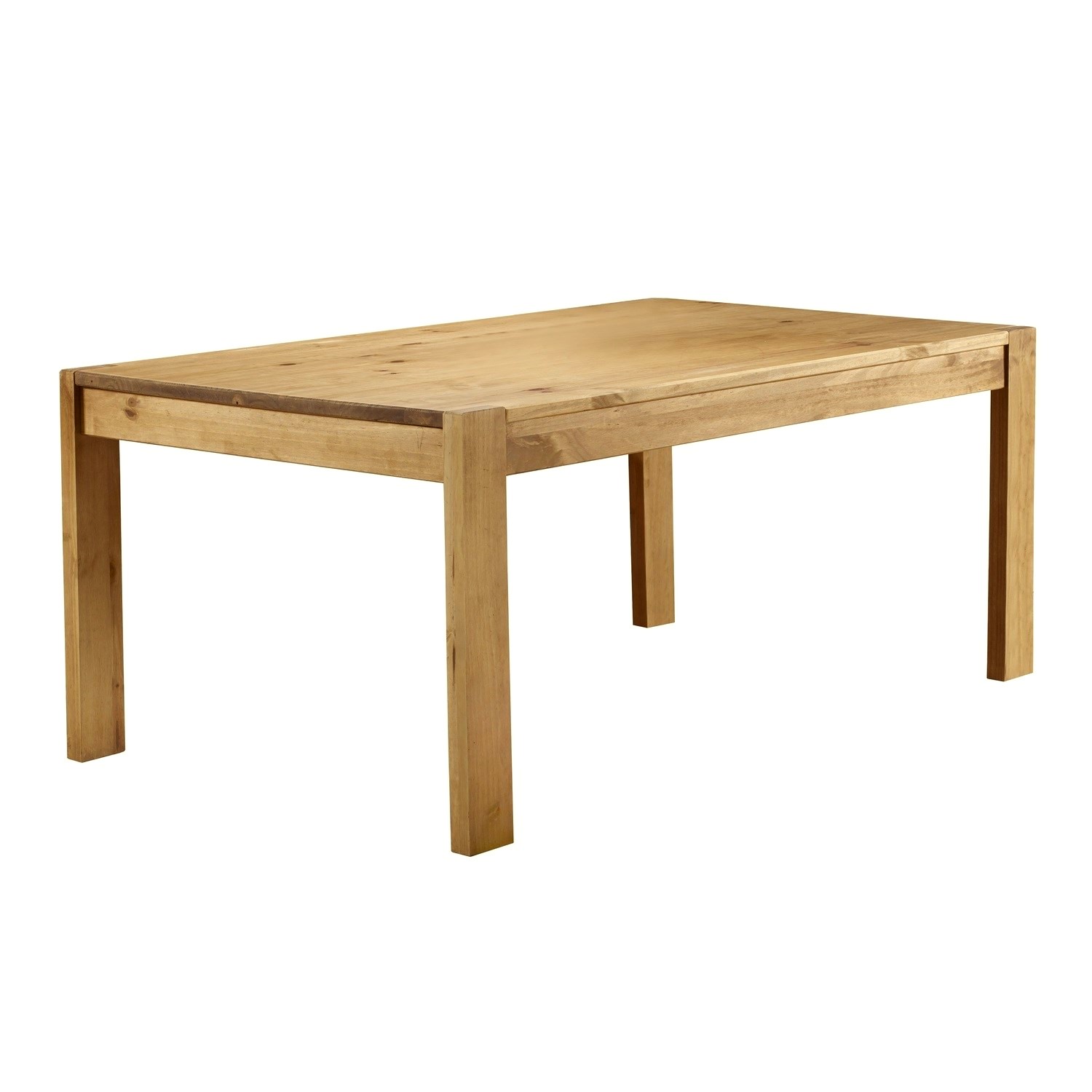 Rectangle Solid Pine Dining Table - Seats 6 - Emerson - Furniture123