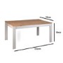 GRADE A1 - Grey & Solid Pine Dining Table - Seats 6 - Emerson