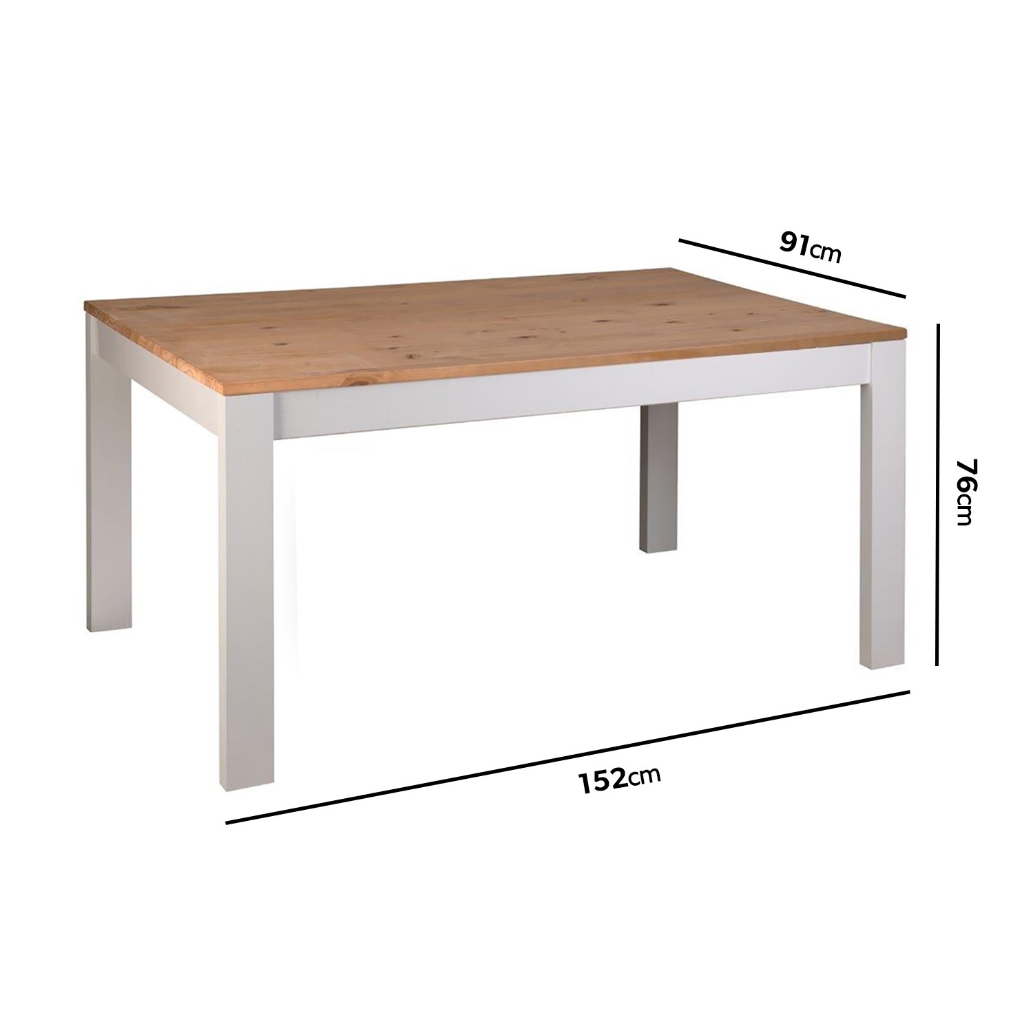 GRADE A1 Grey & Solid Pine Dining Table Seats 6 Emerson