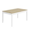 White and Solid Pine Dining Table - Seats 6 - Emerson