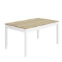 White and Solid Pine Dining Table - Seats 6 - Emerson