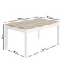 White and Solid Pine Dining Table - Seats 6 - Emerson