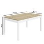 GRADE A2 - White and Solid Pine Dining Table - Seats 6 - Emerson