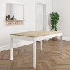 White and Solid Pine Dining Table - Seats 6 - Emerson