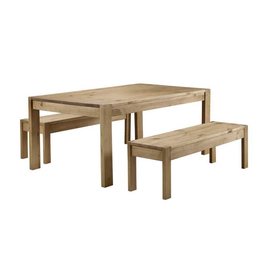 GRADE A1 - Emerson Solid Pine Medium 4 Seater Dining Table 