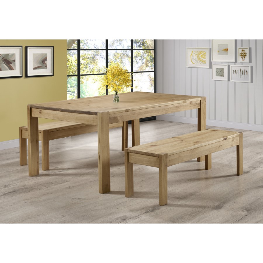 GRADE A1 - Emerson Solid Pine Medium 4 Seater Dining Table 