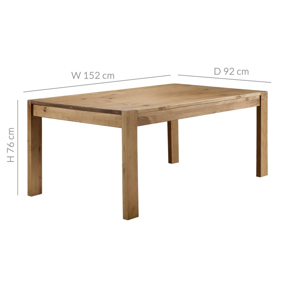 GRADE A1 - Emerson Solid Pine Medium 4 Seater Dining Table 