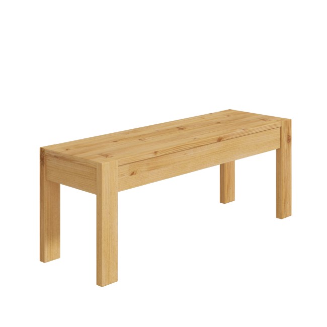 Large Solid Pine Dining Bench  -  120cm  -  Seats 2  -  Emerson