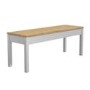 Grey and Solid Pine Dining Bench - Seats 2 - Emerson