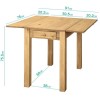GRADE A1 - Emerson Small Drop Leaf Solid Pine 2 Seater Dining Table