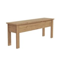 Solid Pine Dining Bench with Storage - Seats 2 - Emerson Solid Pine Dining Bench with Storage - Seats 2 - Emerson