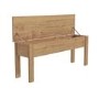 Solid Pine Dining Bench with Storage - Seats 2 - Emerson