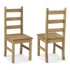 Set of 2 Solid Pine Dining Chairs - Emerson
