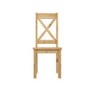 GRADE A1 - Set of 2 Solid Pine Cross Back Dining Chairs - Emerson