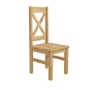 GRADE A1 - Set of 2 Solid Pine Cross Back Dining Chairs - Emerson