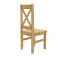 GRADE A1 - Set of 2 Solid Pine Cross Back Dining Chairs - Emerson