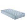 Single Guest Bed with Trundle and Mattresses in Blue Linen - Emperor - Bedmaster