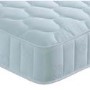 Single Guest Bed with Trundle and Mattresses in Blue Linen - Emperor - Bedmaster
