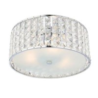 Ceiling Light with Crystals & Flush Fittings - Belfont