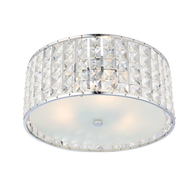 Ceiling Light with Crystals & Flush Fittings - Belfont