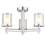 Britton 3 Light Semi Flush Ceiling Light in Chrome with Clear Glass Finish IP44