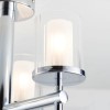 Britton 3 Light Semi Flush Ceiling Light in Chrome with Clear Glass Finish IP44