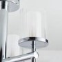 Britton 3 Light Semi Flush Ceiling Light in Chrome with Clear Glass Finish IP44