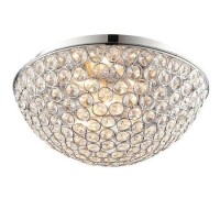 Ceiling Light with Crystals & Flush Fitting - Chryla