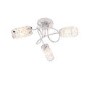 Colby 3 Light Semi Flush Ceiling Light with Crystal Effect IP44