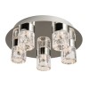 LED 5 Lights with Bubbled Glass Shades &amp; Flush Fitting - Imperial