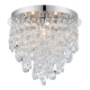 Ceiling Light with Clear Crystals &amp; Flush Fitting - Kristen