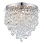 Ceiling Light with Clear Crystals & Flush Fitting - Kristen