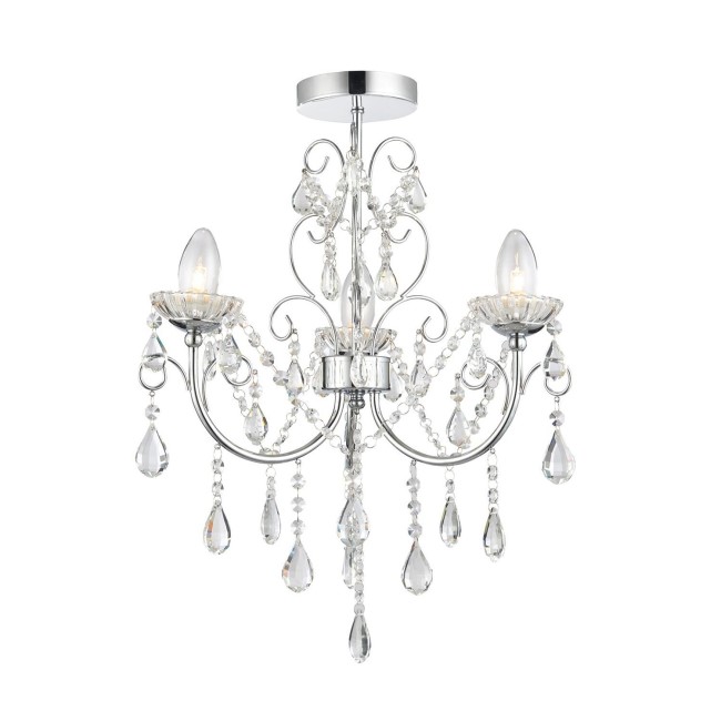 Chandelier with 3 Lights & Crystals - Tabitha