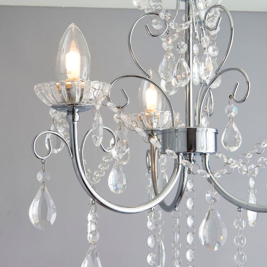 Chandelier with 3 Lights & Crystals - Tabitha