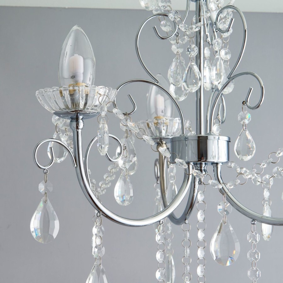 Chandelier with 3 Lights & Crystals - Tabitha