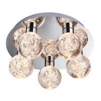 LED Ceiling Light in Chrome & Flush Fitting - Versa