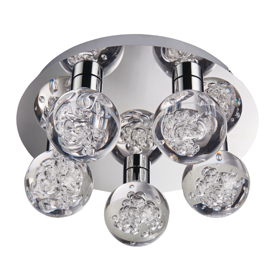 LED Ceiling Light in Chrome & Flush Fitting - Versa